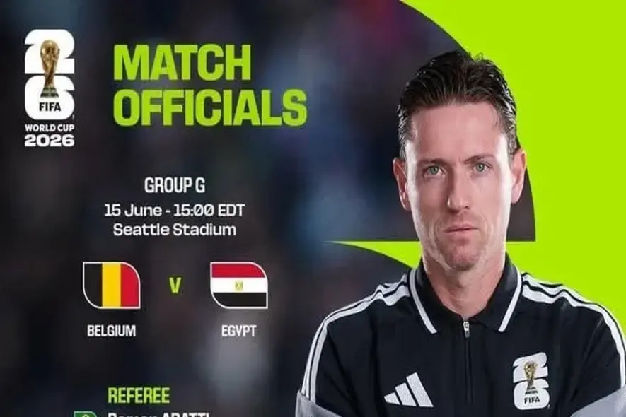 حكم مباراة مصر وبلجيكا في بطولة كأس العالم 2026