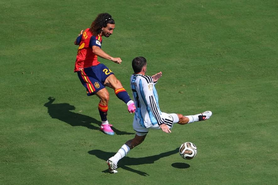 شوط أول سلبي بين الأرجنتين وإسبانيا في نهائي كأس العالم