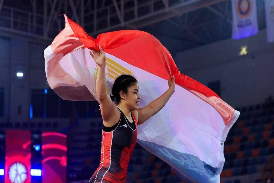 مودة بدوي تتوج ببرونزية المصارعة في دورة ألعاب البحر المتوسط