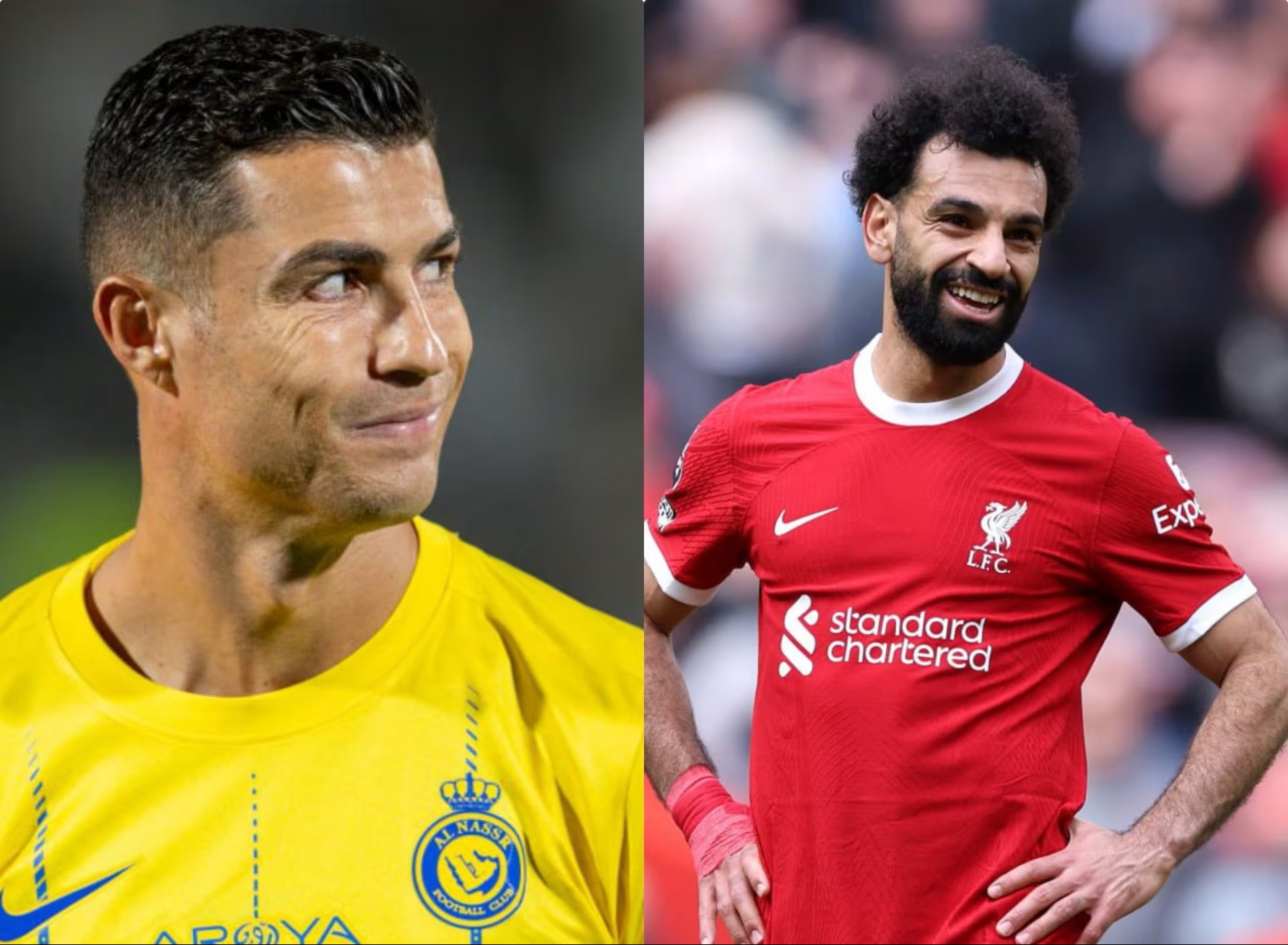 رونالدو يحسم الجدل بشأن انتقال محمد صلاح إلي النصر