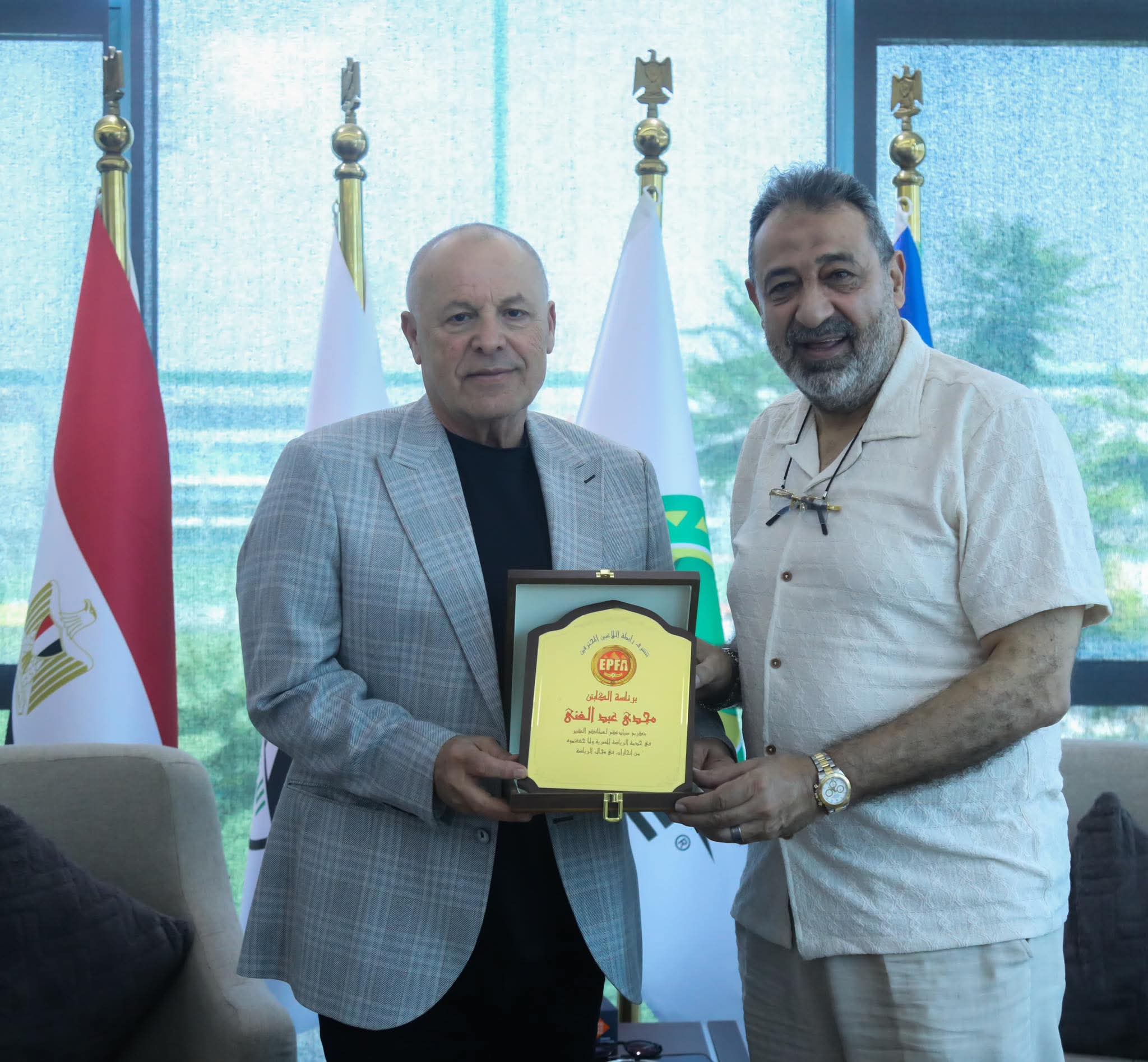 أبو ريدة يلتقي عبد الغني لبحث تعزيز التعاون بين الطرفين وتطوير العمل المشترك