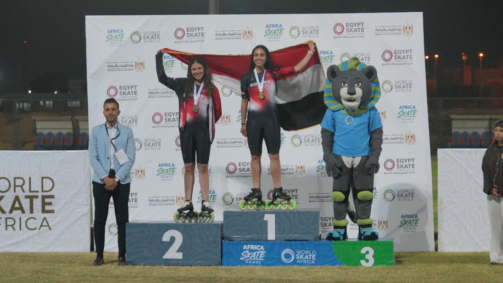 مصر تتوج بلقب بطولة أفريقيا للانزلاق بالقاهرة.. وختام مميز بحضور قيادات القارة